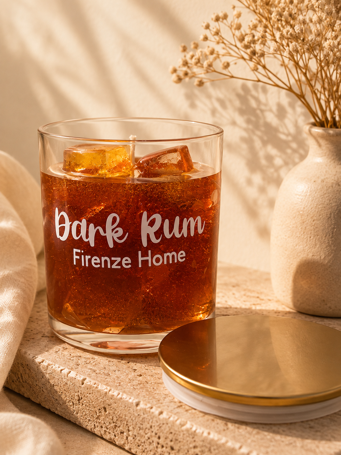Personalised Dark Rum Candle