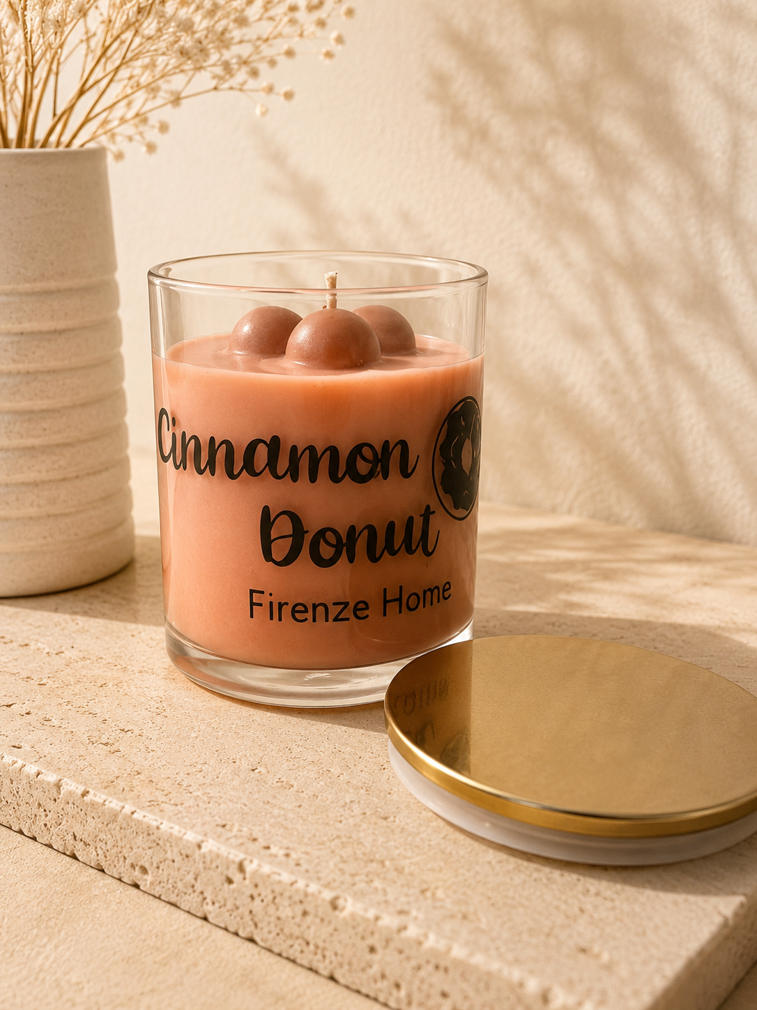 Personalised Cinnamon Donut Candle