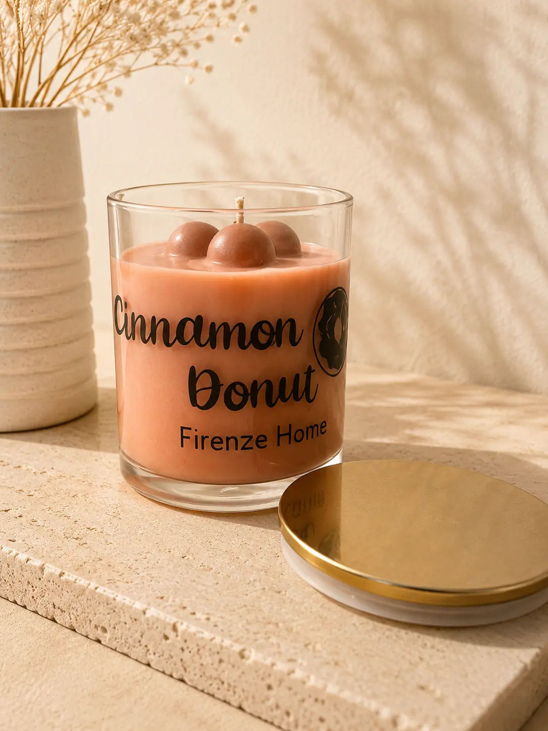 Personalised Cinnamon Donut Candle Firenze Candles