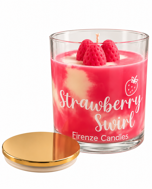 Strawberry Swirl Candle Firenze Candles