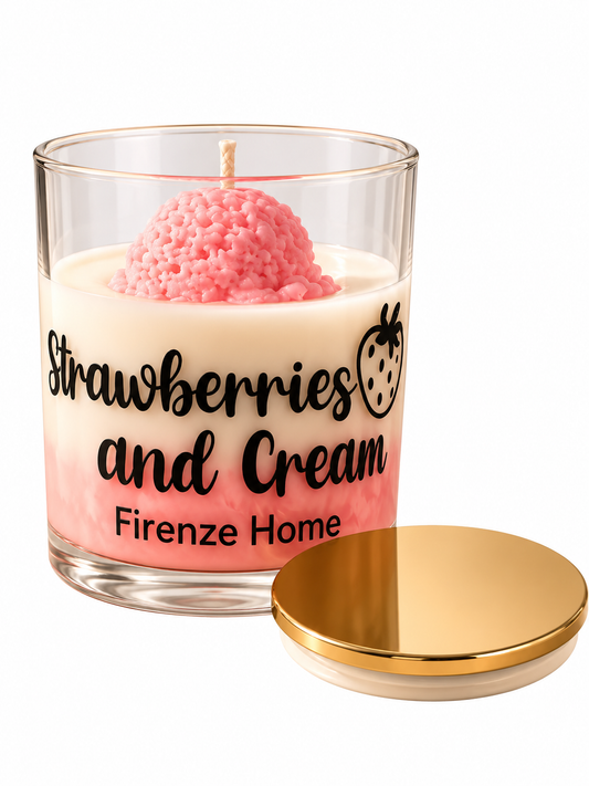 Strawberry & Cream Chupa Chups Candle Firenze Candles