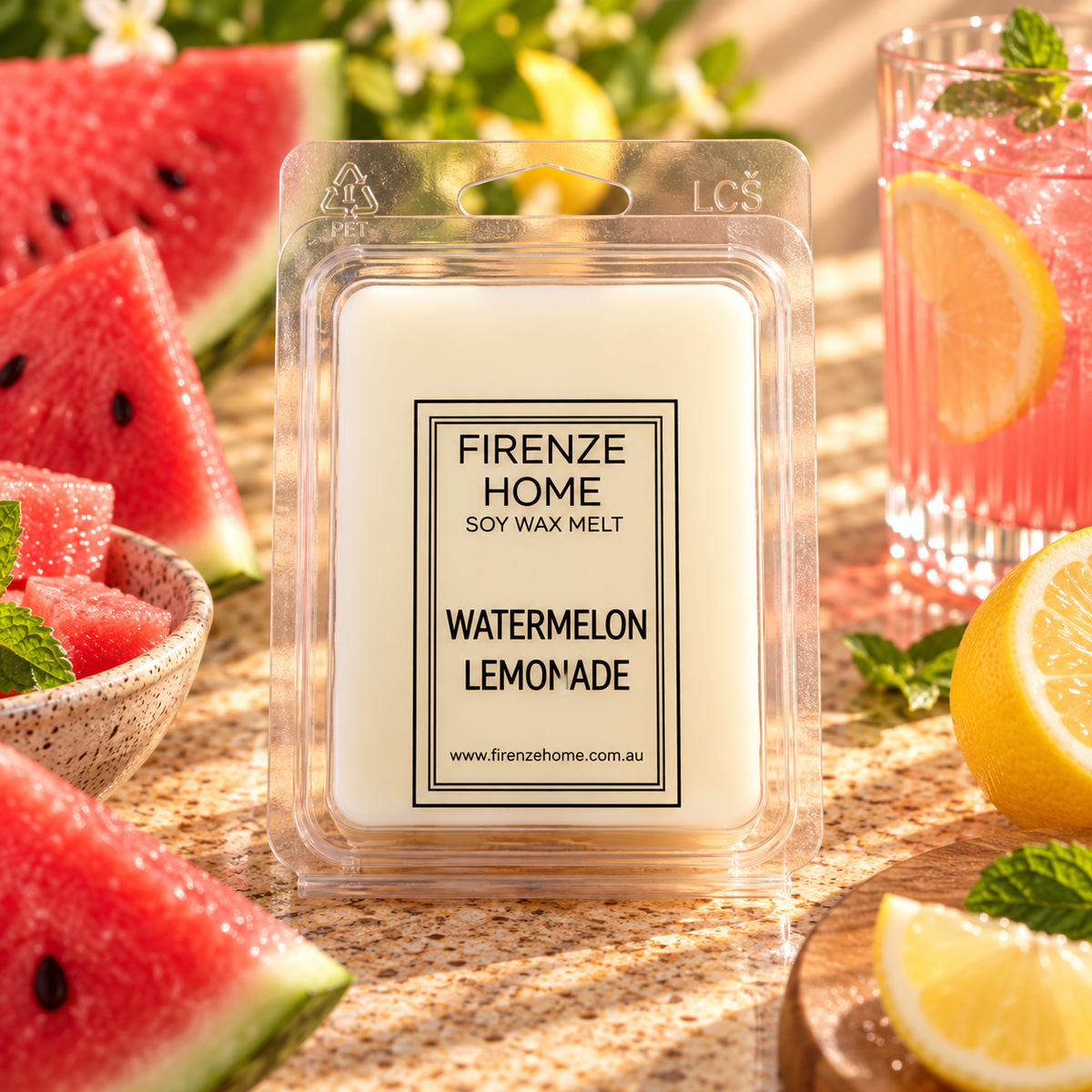 Soy Wax Melt - Watermelon Lemonade Firenze Candles